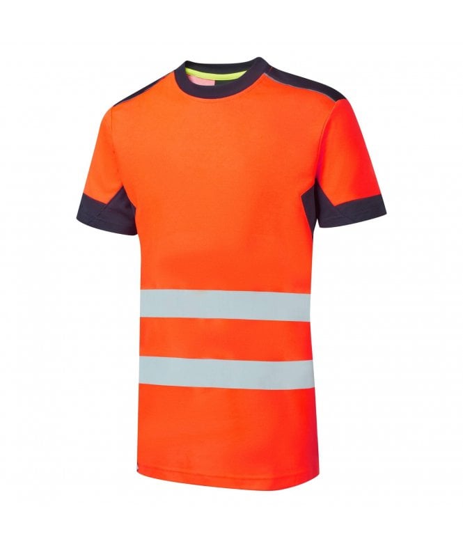 Supertouch System HV Eco CottonCool T-shirt - Orange/Navy
