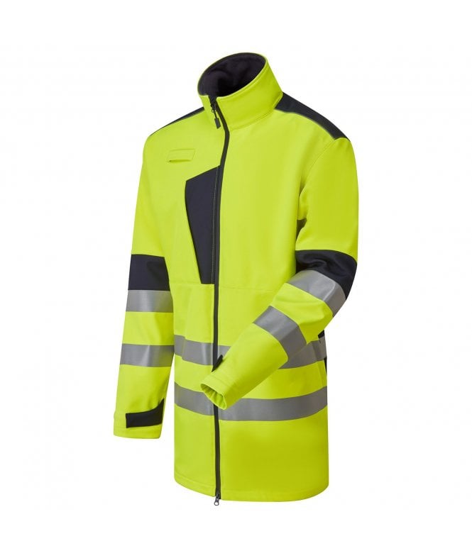 Supertouch System HV Eco Softshell Parka - Yellow/Navy