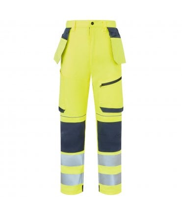 System HV Eco Stretch Softshell Trouser - Yellow/Navy