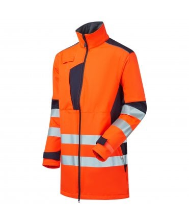 System HV Eco Softshell Parka - Orange/Navy
