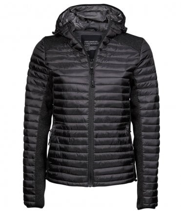 Tee Jays Ladies Crossover Hooded Padded Outdoor Jacket
