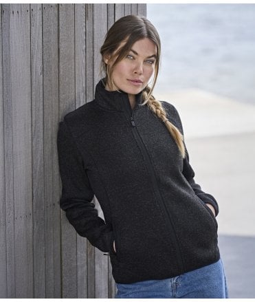 Tee Jays Ladies Knitted Outdoor Fleece Jacket