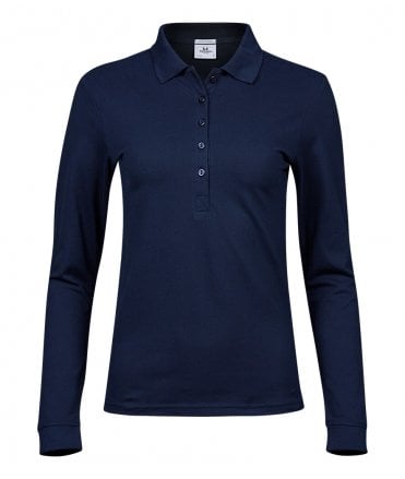 Tee Jays Ladies Luxury Stretch Long Sleeve Polo Shirt