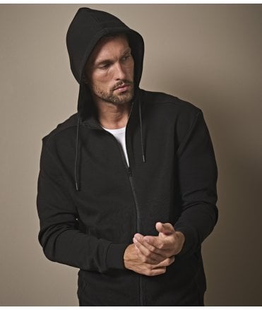 Tee Jays Ribbed Interlock Full Zip Hooded Sweatshirt
