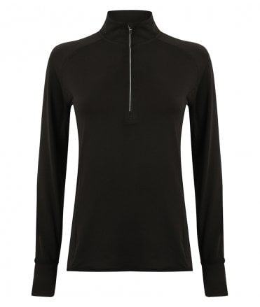 Tombo Ladies Long Sleeve Zip Neck Performance Top