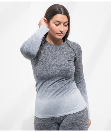 Tombo Ladies Seamless Fade Out Long Sleeve Top