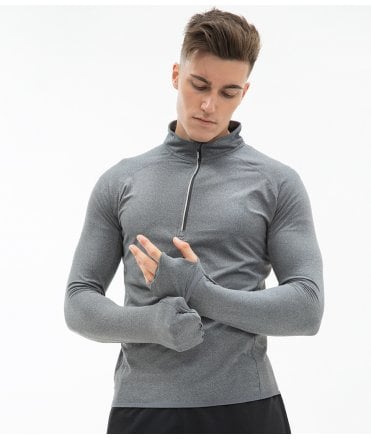Tombo Long Sleeve Zip Neck Performance Top