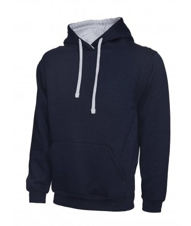 Uneek Contrast Hooded Sweatshirt