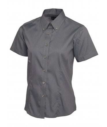 Uneek Ladies Pinpoint Oxford Half Sleeve Shirt
