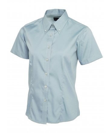 Uneek Ladies Pinpoint Oxford Half Sleeve Shirt