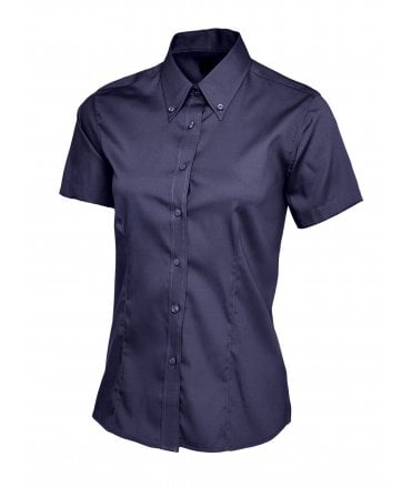 Uneek Ladies Pinpoint Oxford Half Sleeve Shirt