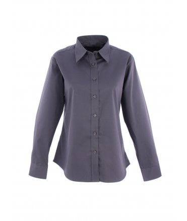 Uneek Ladies Pinpoint Oxford Long Sleeve Shirt