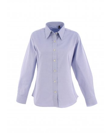 Uneek Ladies Pinpoint Oxford Long Sleeve Shirt