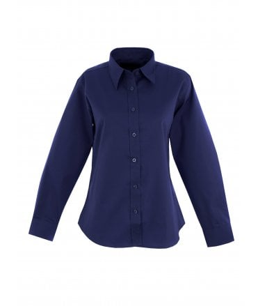 Uneek Ladies Pinpoint Oxford Long Sleeve Shirt