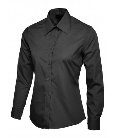 Uneek Ladies Poplin Long Sleeve Shirt