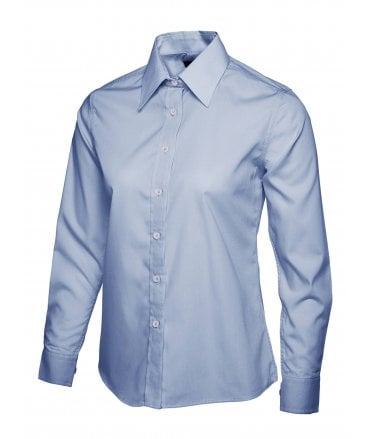 Uneek Ladies Poplin Long Sleeve Shirt