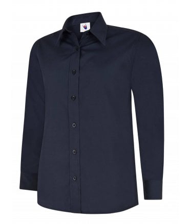 Uneek Ladies Poplin Long Sleeve Shirt