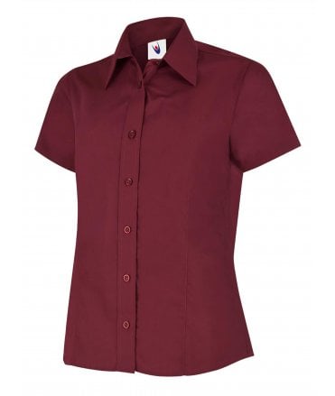Uneek Ladies Poplin Short Sleeve Shirt