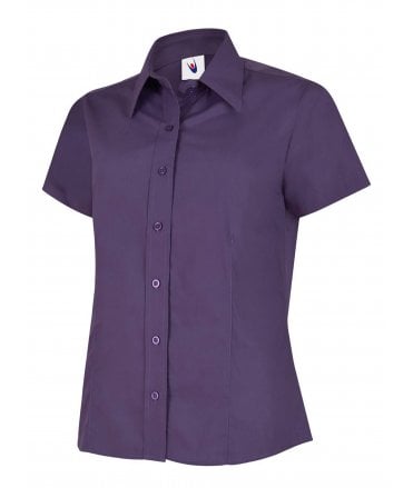 Uneek Ladies Poplin Short Sleeve Shirt