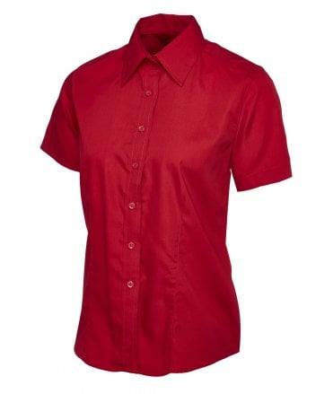 Uneek Ladies Poplin Short Sleeve Shirt