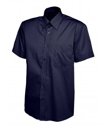 Uneek Mens Pinpoint Oxford Half Sleeve Shirt