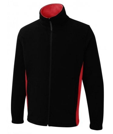 Unisex Two Tone Full Zip Fleece Jacket