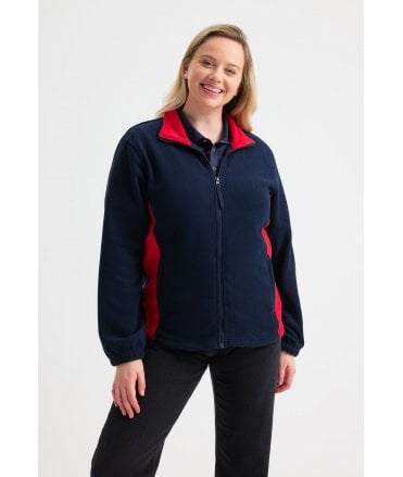 Unisex Two Tone Full Zip Fleece Jacket