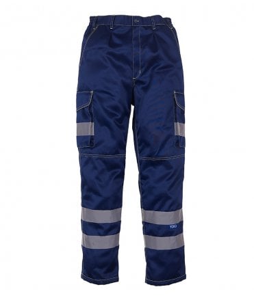 Yoko Hi-Vis Cargo Trousers with Knee Pad Pockets