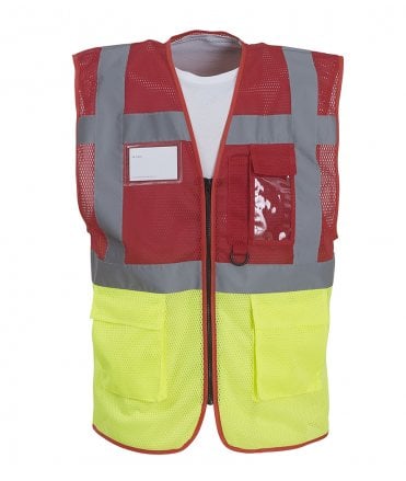 Yoko Hi-Vis Top Cool Open Mesh Executive Waistcoat
