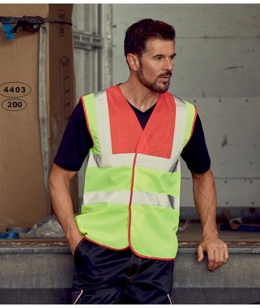 Yoko Hi-Vis Two Band and Braces Waistcoat