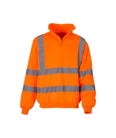 Yoko Hi-Vis Zip Neck Sweatshirt