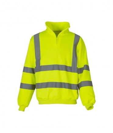 Yoko Hi-Vis Zip Neck Sweatshirt